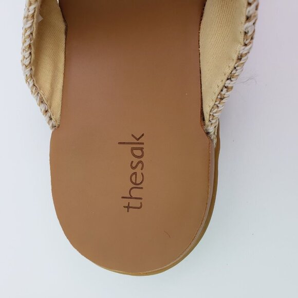 The Sak Shana Womens Size 9 Sand Stripe Crochet Thong Flip Flop Sandals 106502 - Picture 11 of 12